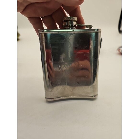 Canadian Club Reserve Flask Stainless Steel Hip Flask Flask Vintage - Picture 6 of 7
